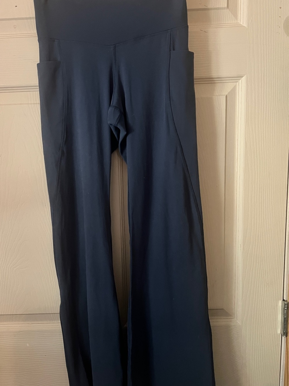 Women's Navy Wide-Leg yoga glare Active Pants size medium